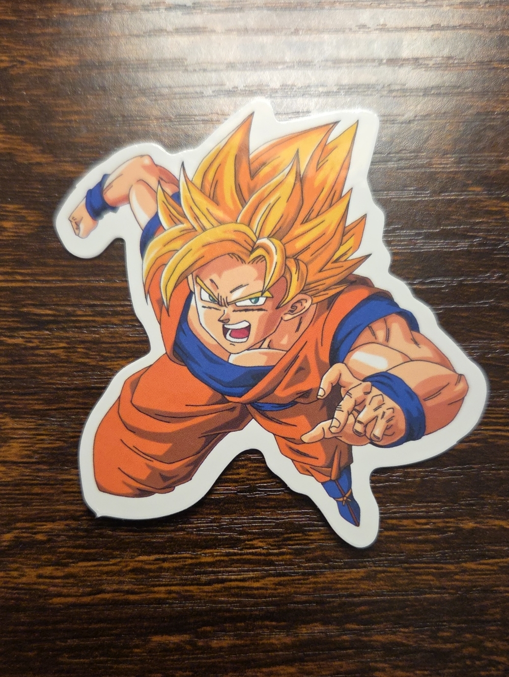 Orange and Yellow Anime Super Saiyan Wall Decal